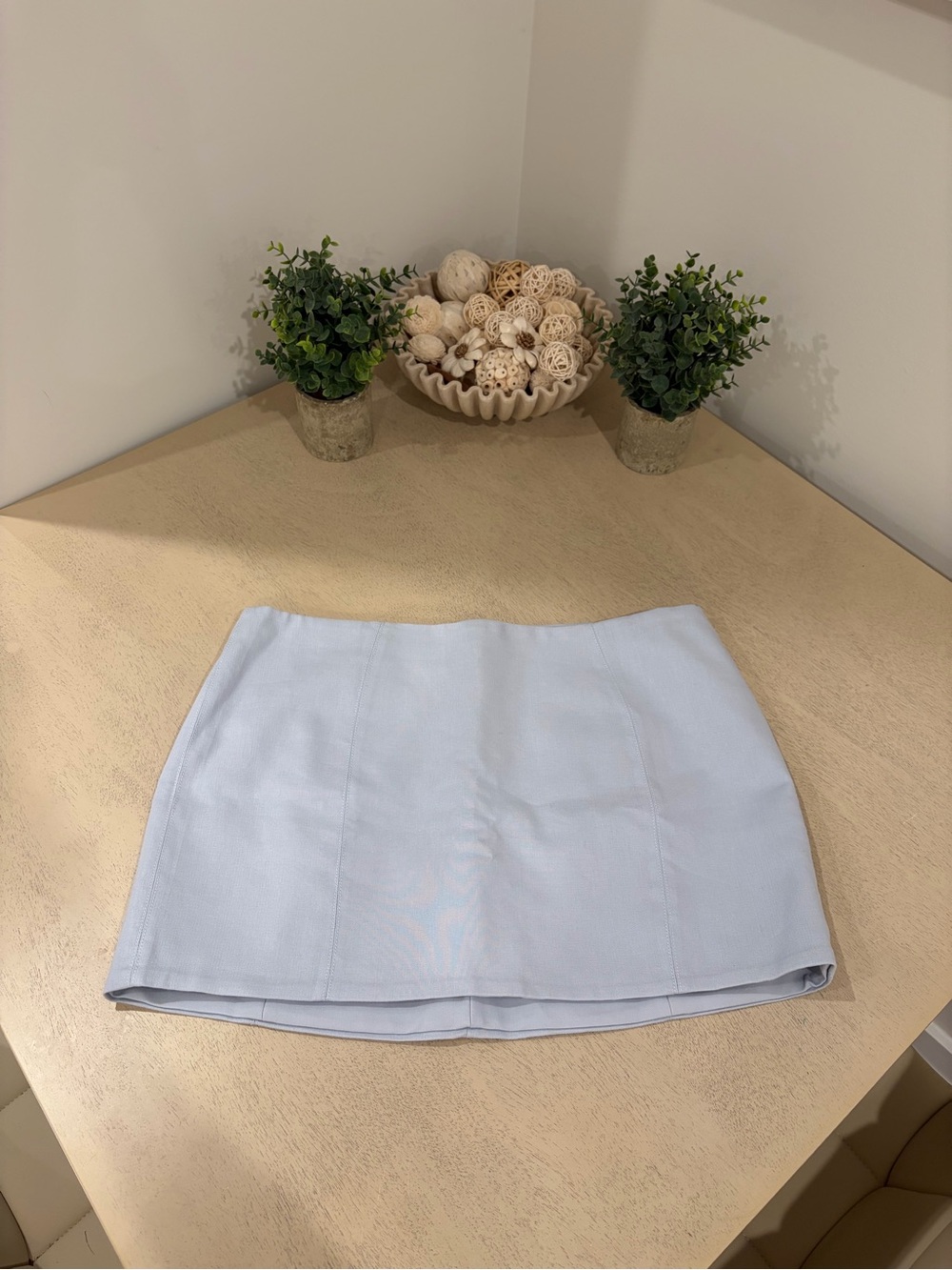 Oh Polly Pale Blue Mini Skirt